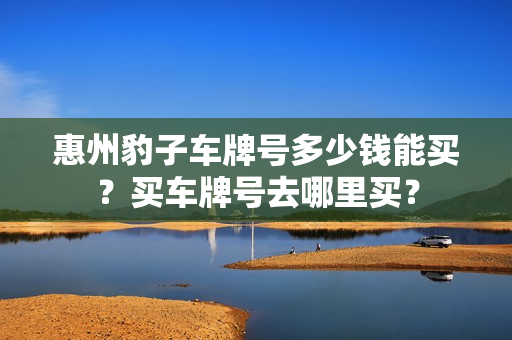 惠州豹子车牌号多少钱能买？买车牌号去哪里买？-第1张图片-车牌靓号网